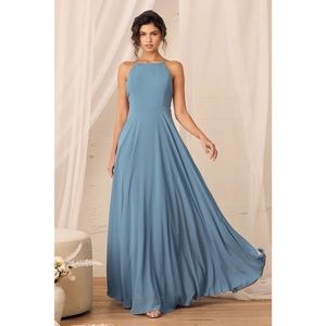 Lulus dusty blue dress (bridesmaid/formal/wedding)